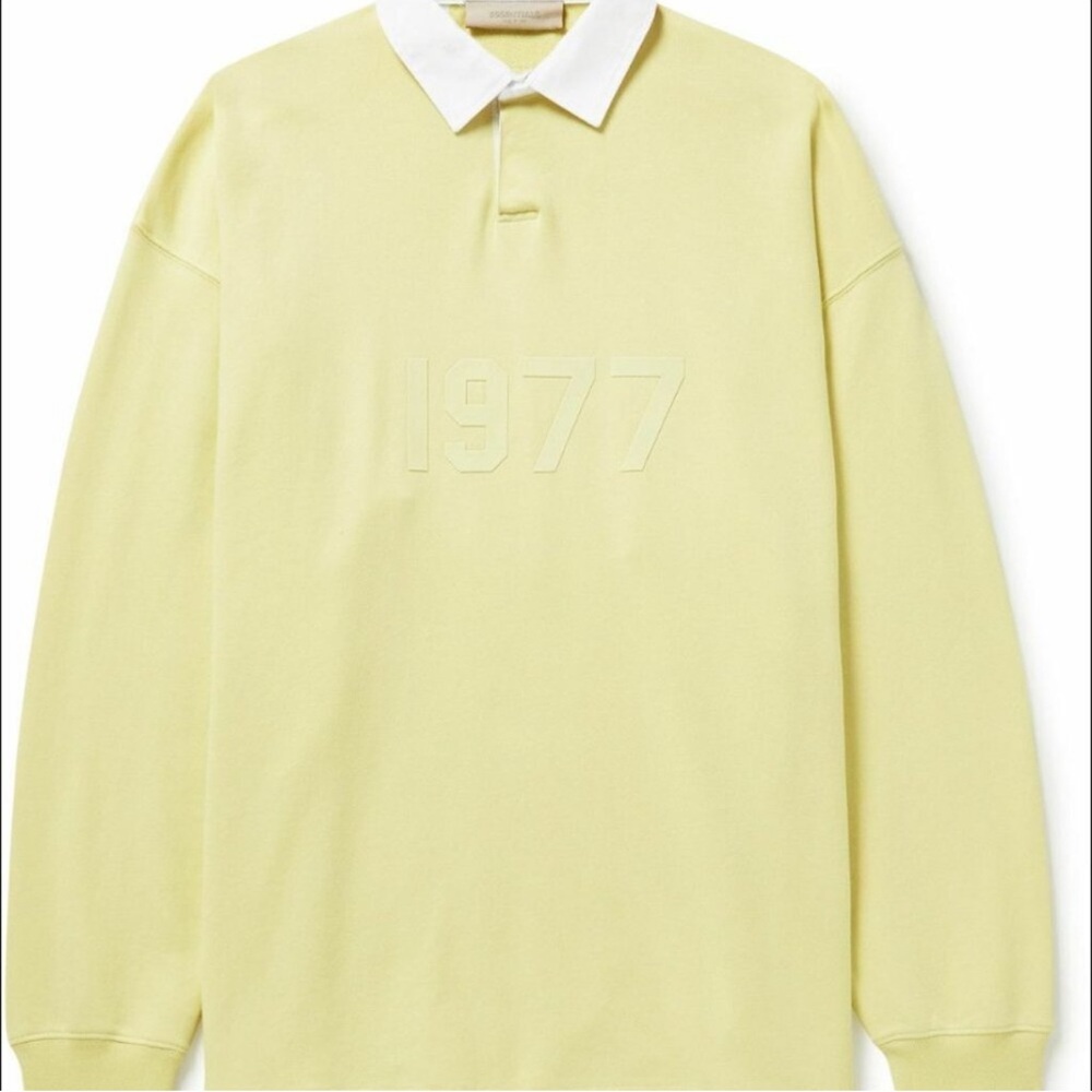 Essentials Men's Light Yellow Crewneck Sweater - Picture 3 of 7